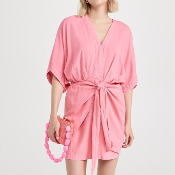 Young Fabulous & Broke Pink Willa Wrap Dress, US L - Picture 2 of 10
